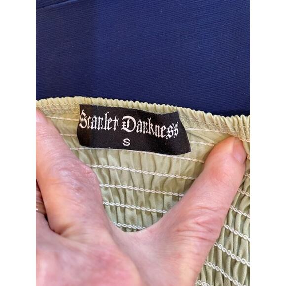 Scarlett Darkness Women's Sage Light Green Ruffle Dress Size Small - Picture 8 of 8